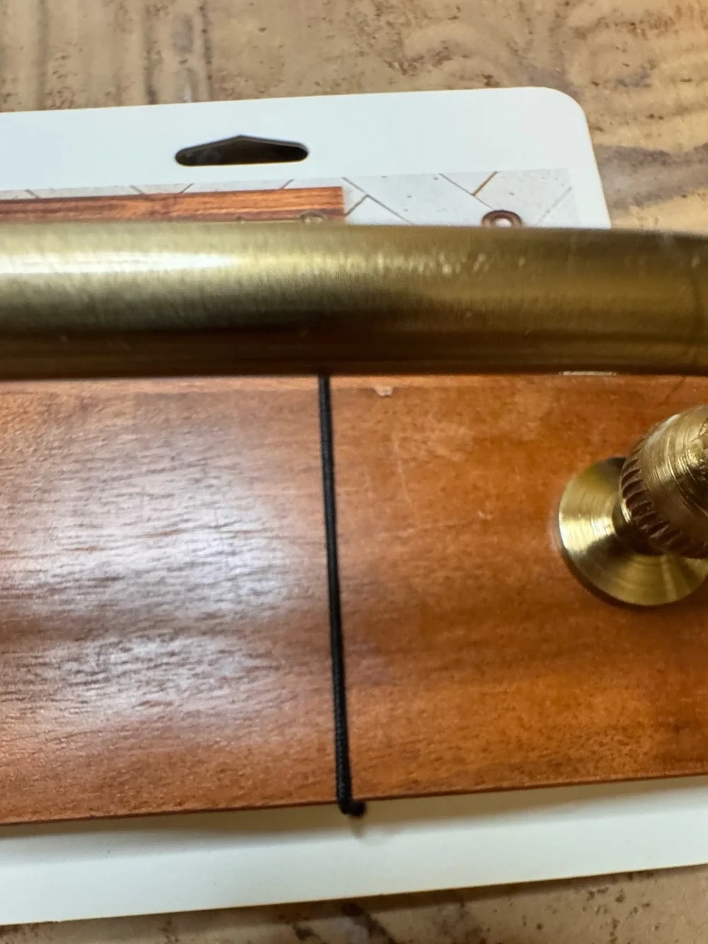 Hearth & Hand Brass Clip Rail on Wood